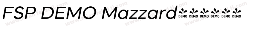 FSP DEMO Mazzard字体转换